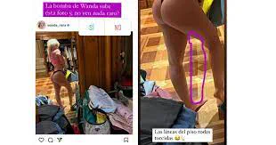 Wanda Nara quiso posar sexy pero un detalle la mandó al frente con el  Photoshop: “Las líneas del piso, todas torcidas” | La 100