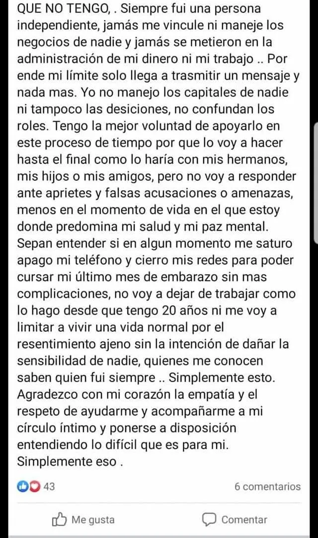 Adhemar Capital: El descargo de la exesposa de Andrés Jalil