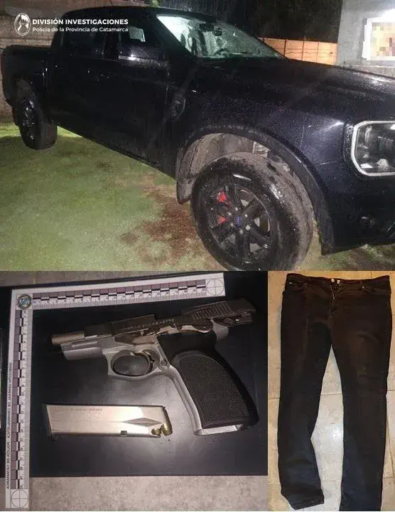 Arrestaron a dos hombres, secuestraron un arma de fuego, una camioneta y otros elementos