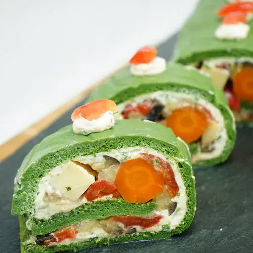 Arrollado verde para las fiestas