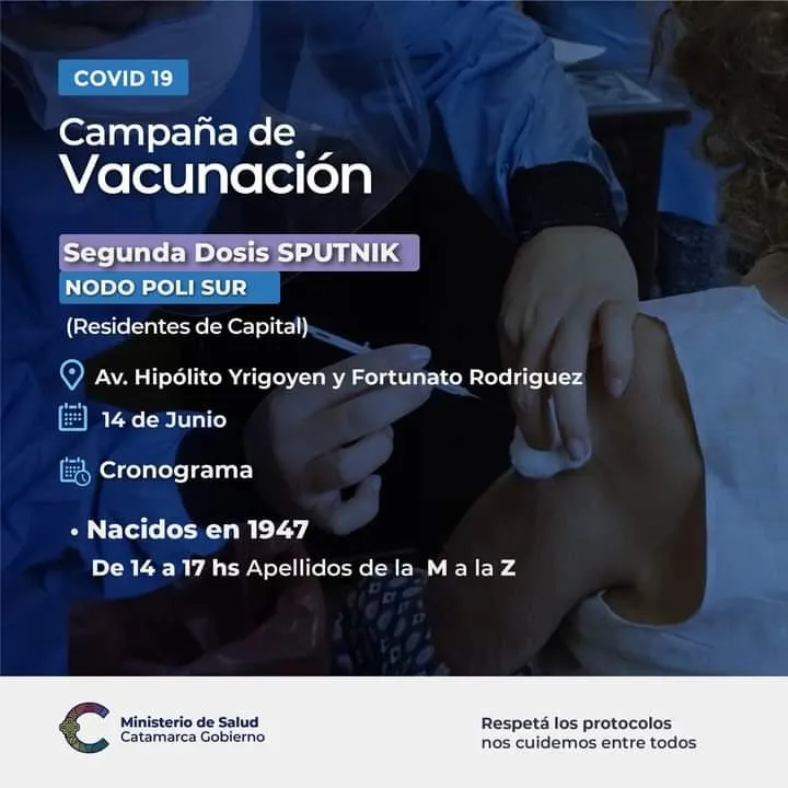 Así continúa la Vacunación COVID este martes en Catamarca