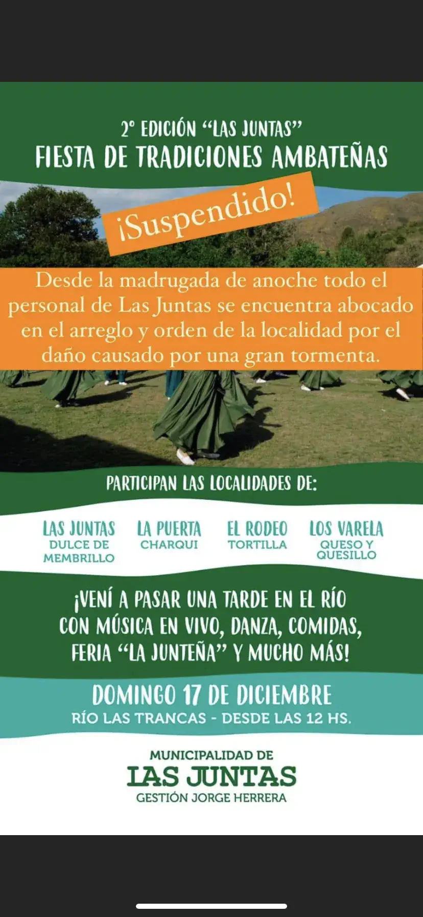 Atención: Se suspende...