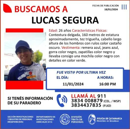 Buscamos a Lucas Segura