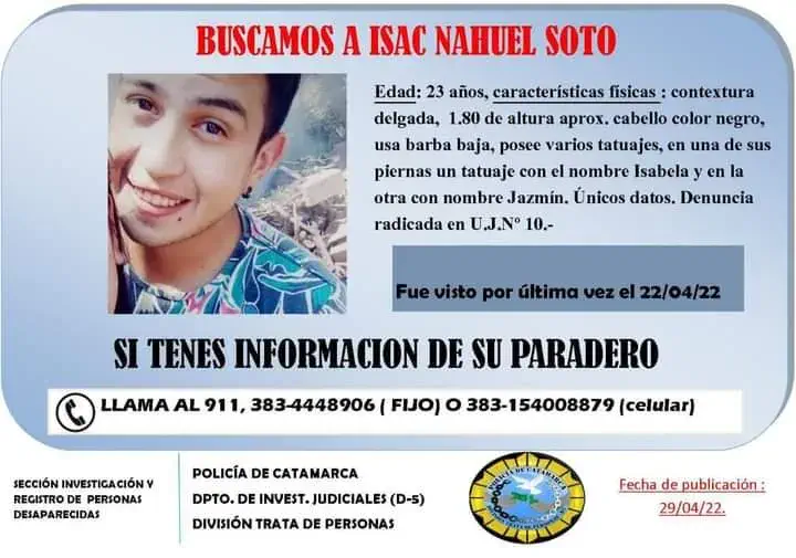 Buscan a un joven desaparecido