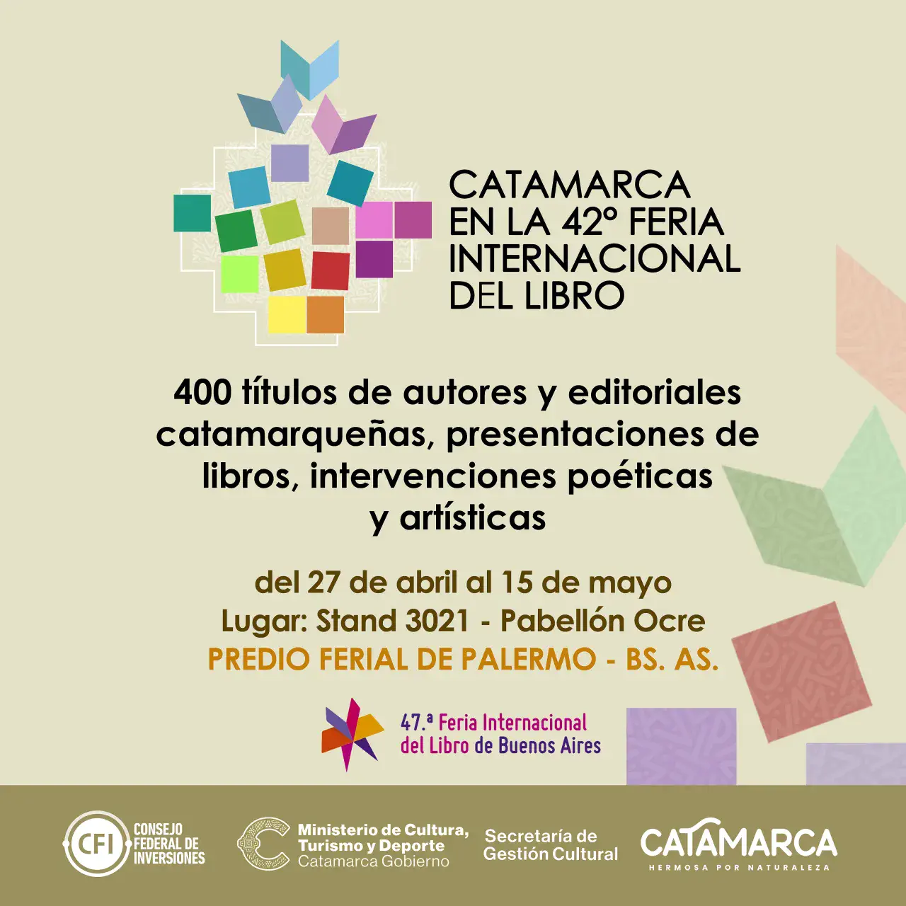 Catamarca participa en la Feria Internacional del Libro de Buenos Aires con una intensa agenda