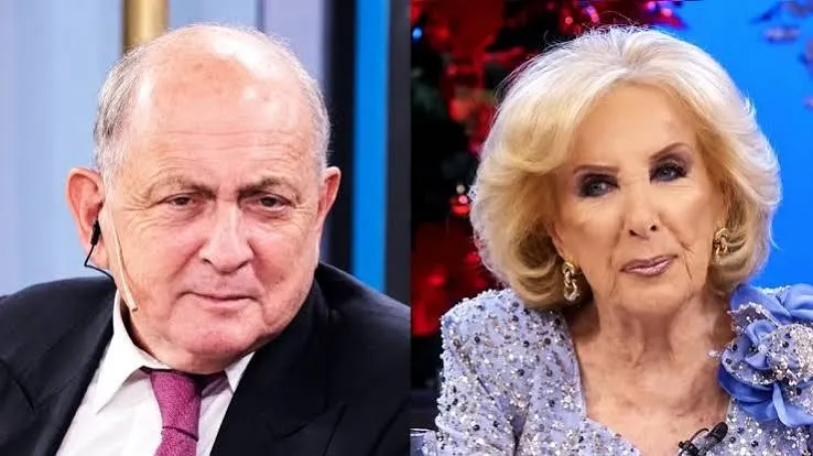 Chiche Gelblung y Mirtha Legrand en una composicion fotografica doble.