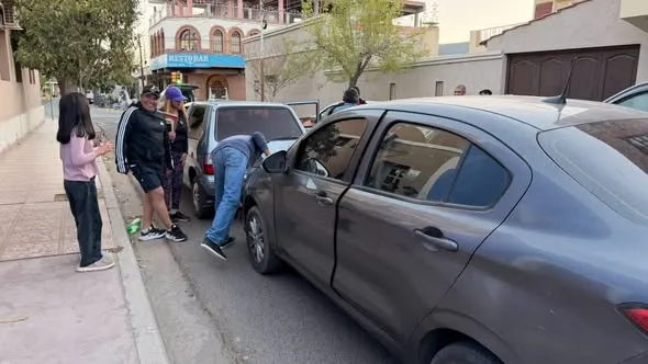 Choque en cadena cerca de la Plaza