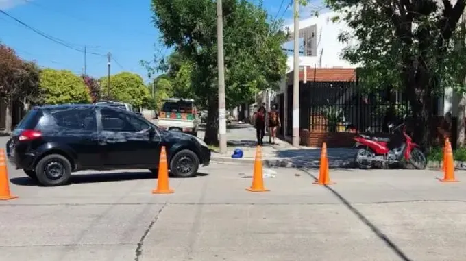 Choque múltiple en el centro