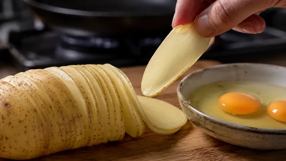 Con 2 huevos y una papa: la receta fácil para preparar una cena dorada