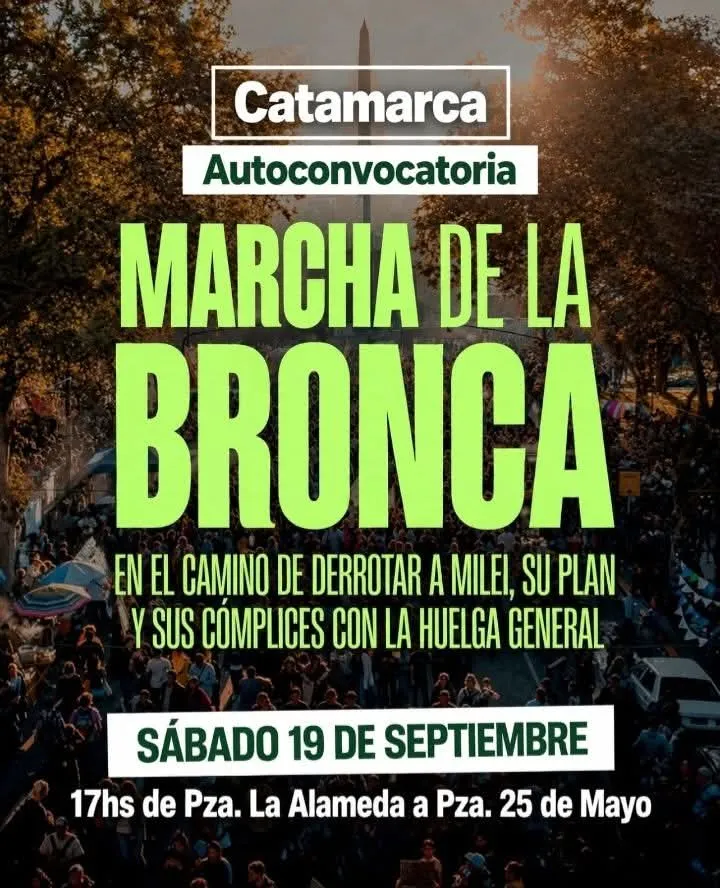 Convocan a una "Marcha de la Bronca" en Catamarca