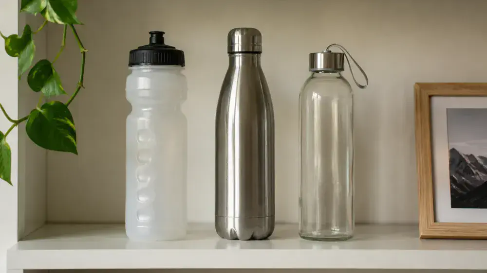Cuál es la mejor botella para tomar agua: plástico, vidrio o acero inoxidable