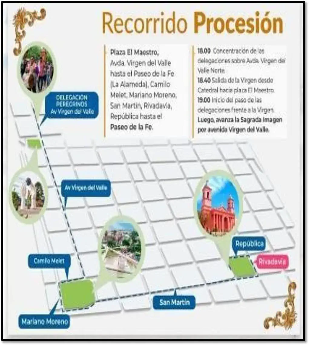 Dispositivo de seguridad con motivo de las Festividades en Honor a la Virgen del Valle: recorrido de la Procesión