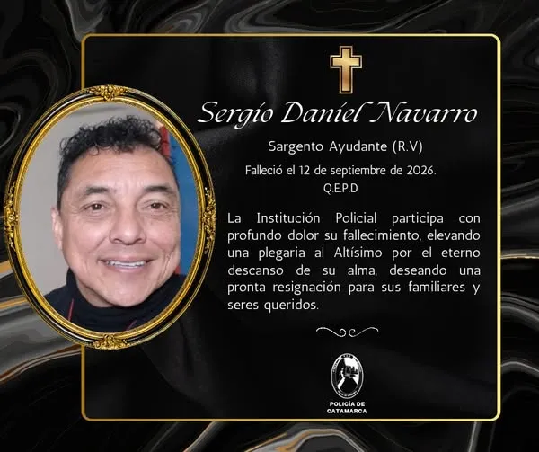 Duelo en la Policía de Catamarca por el fallecimiento de un Sargento Ayudante