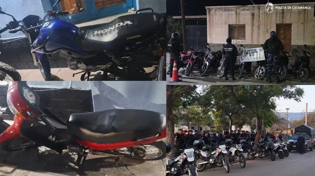 Efectivos policiales arrestaron a nueve personas, aprehendieron a otra y secuestraron motocicletas