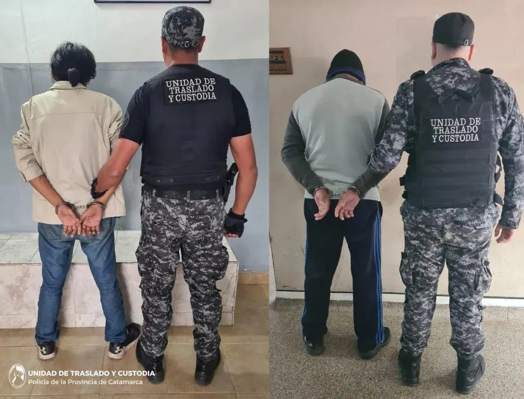 Efectivos policiales trasladaron a dos hombres al Servicio Penitenciario Provincial