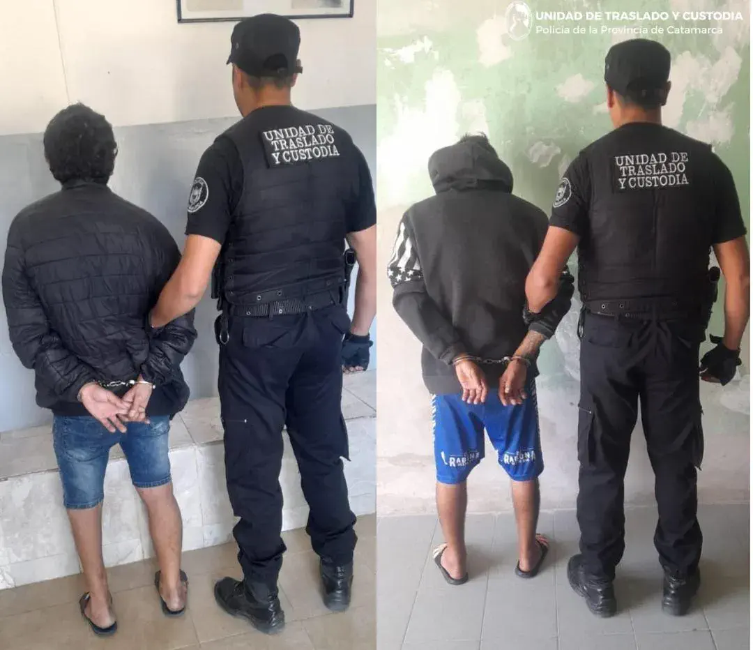 Efectivos policiales trasladaron a dos personas al Servicio Penitenciario Provincial