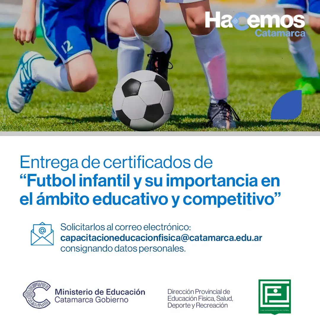 Entrega de certificados de “Futbol infantil y su importancia en el ámbito educativo y competitivo”