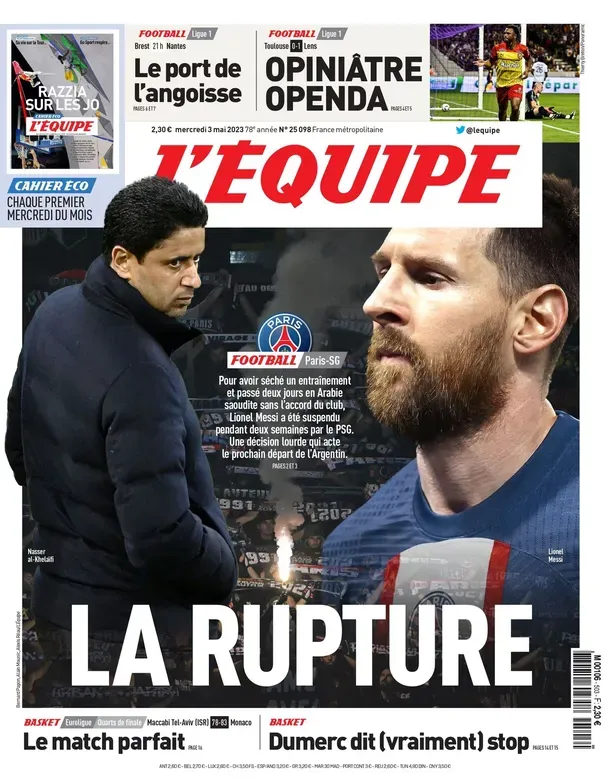 Explotaron los hinchas del PSG: "Messi, hijo de p..."