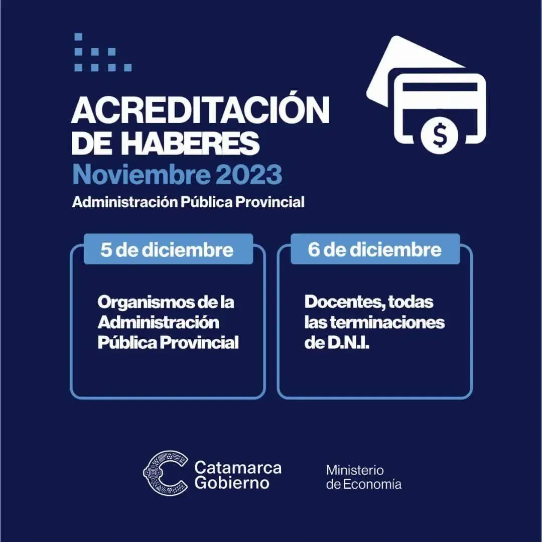 Fechas de pagos para la Administración Pública