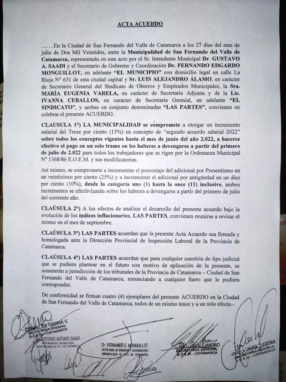 Hubo acuerdo entre El SOEM y el municipio de Capital