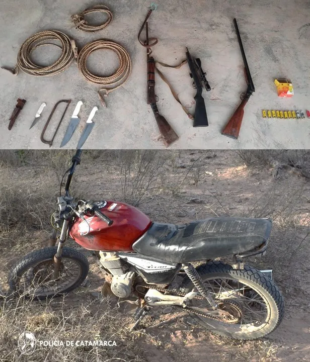 Incautan carne, armas y hacienda abigeada