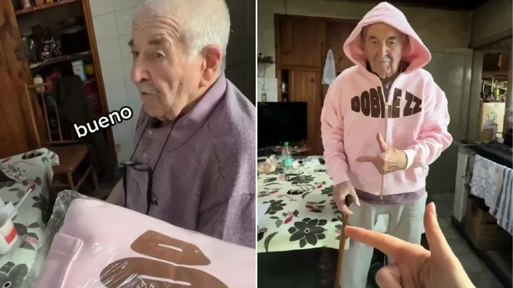 La emotiva historia detrás del abuelo de 88 años que modeló la marca de su nieta y conquistó las redes