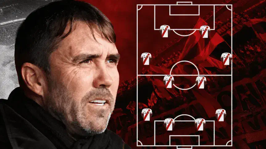 La formación de River vs. Barracas Central
