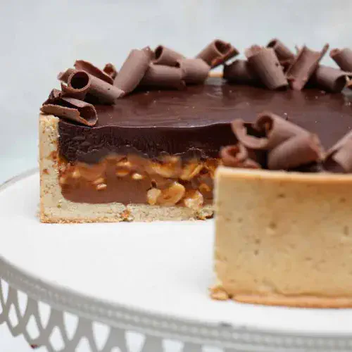 La receta para éste Martes: tarta de maní, chocolate y caramelo