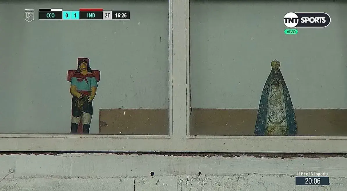 La Virgen del Valle presente en un partido de la Liga Profesional de Fútbol