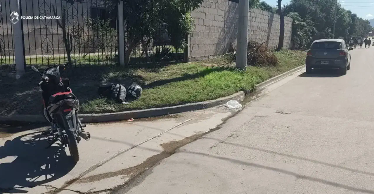 Motociclista lesionada en un siniestro vial en el Norte de la Capital