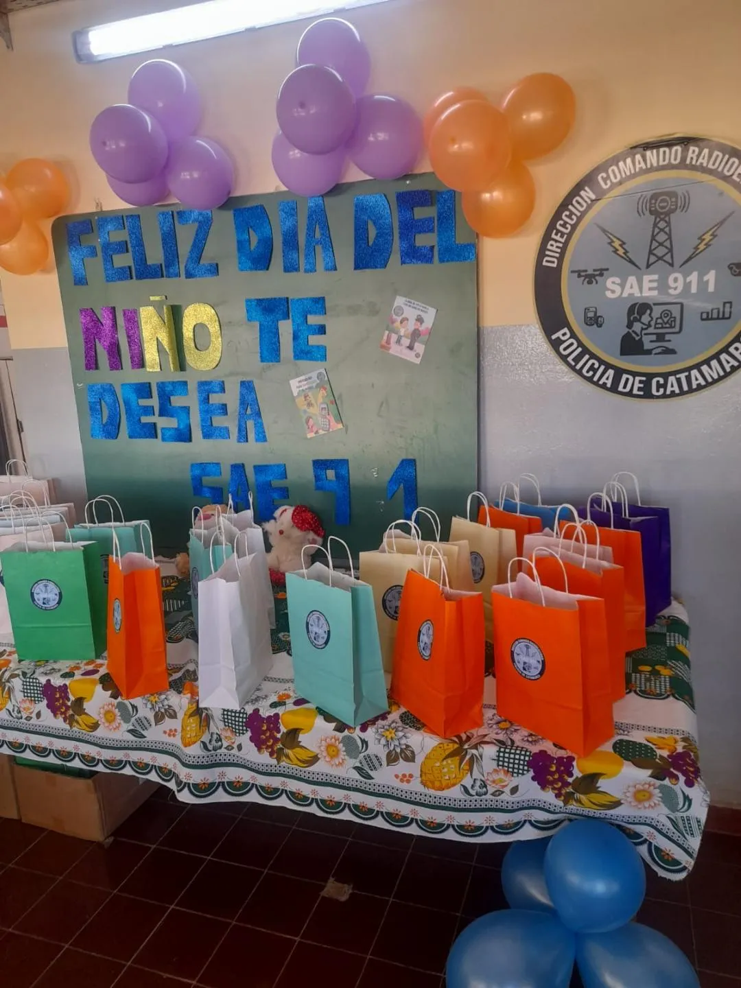 Personal policial del Sistema de Atención de Emergencias SAE-911 festejó su 5° Aniversario junto a los niños