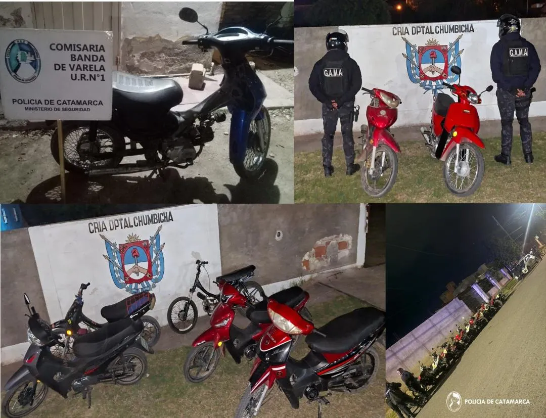 Policías incautaron 24 motocicletas
