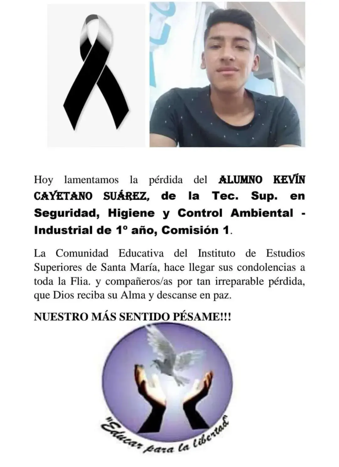 Por la muerte de un alumno: suspenden las actividades escolares