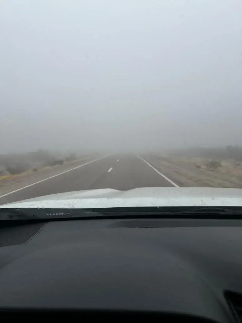 Por visibilidad reducida transitar con precaución