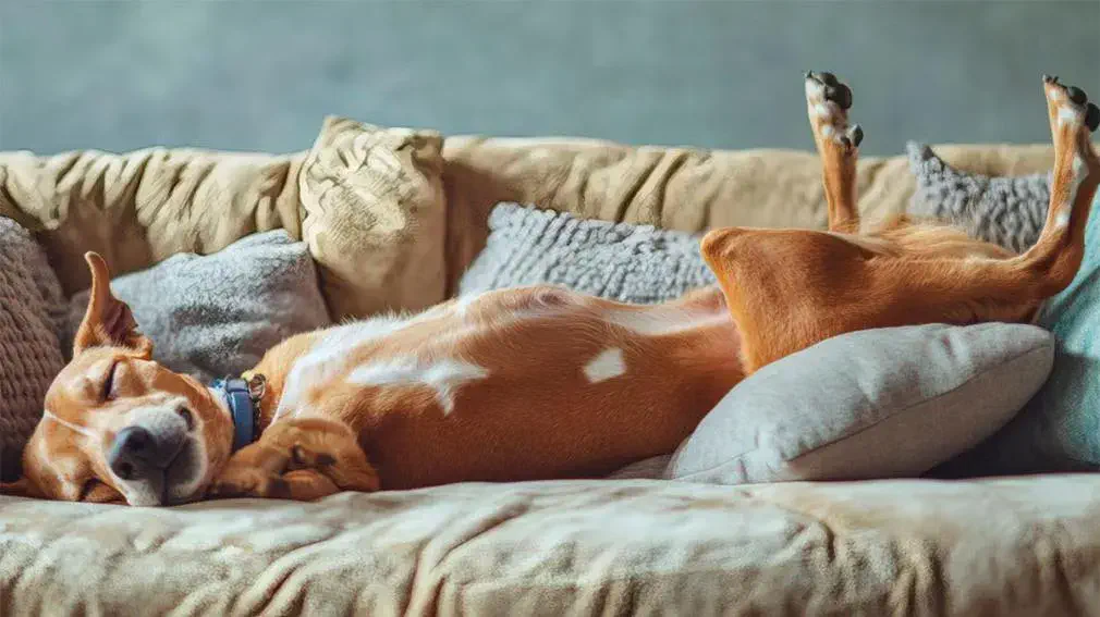 ¿Qué significa cuando tu perro duerma panza arriba?