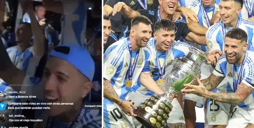 Se filtró un escandaloso video íntimo de Enzo Fernández en pleno festejo por la Copa América