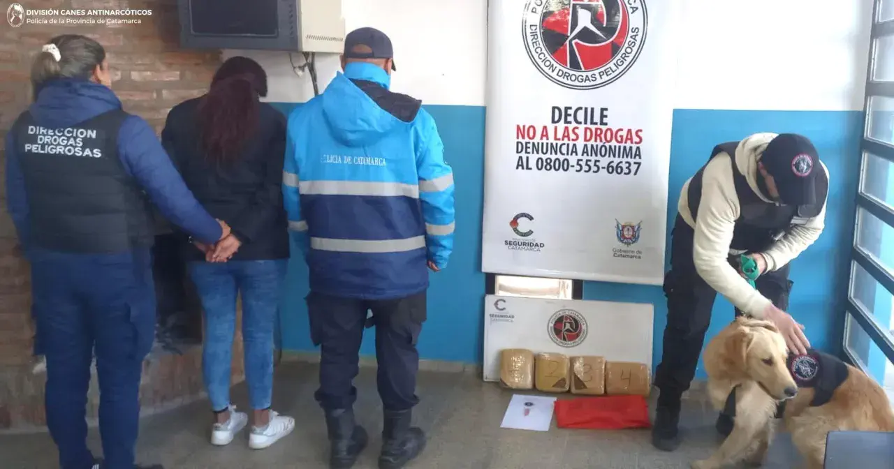 Secuestraron casi 4 kilos de Marihuana y detuvieron a una mujer en un puesto caminero de Valle Viejo