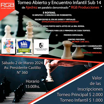 Torneo abierto y encuentro infantil Sub 14 de Ajedrez