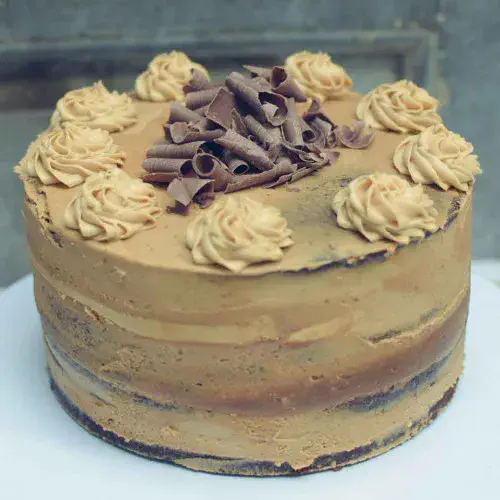 Torta húmeda de chocolate y café