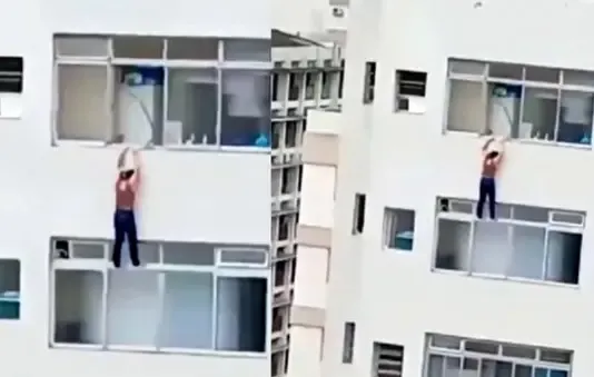 Un comerciante atrapó a un ladrón, lo desnudó, lo amarró a un poste y dejó todo filmado