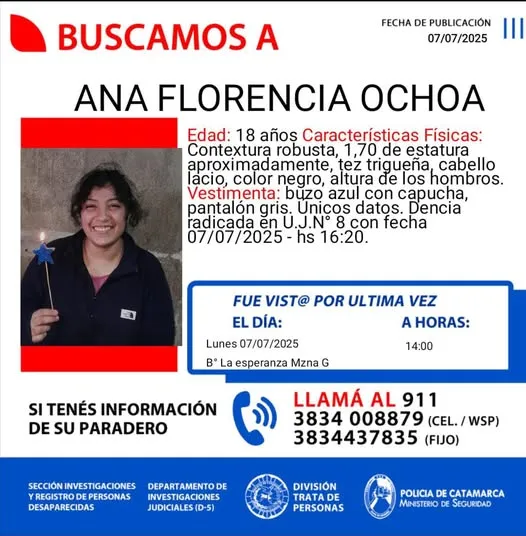 Una chica de 17 años que era buscada en Buenos Aires fue encontrada cerca del límite con Bolivia