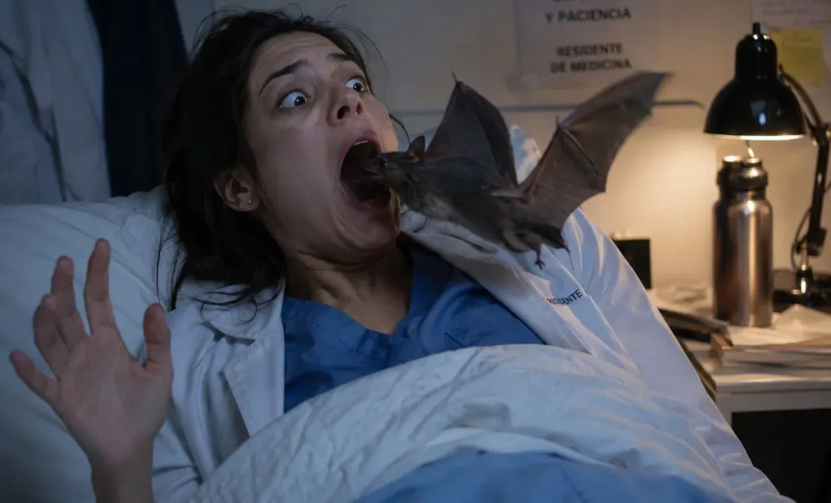 Una médica se despertó con un murciélago en la boca