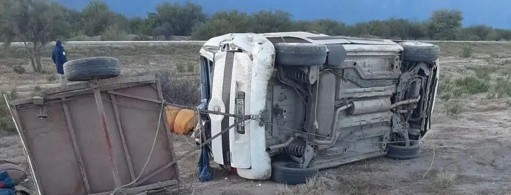 Violento vuelco: 4 heridos
