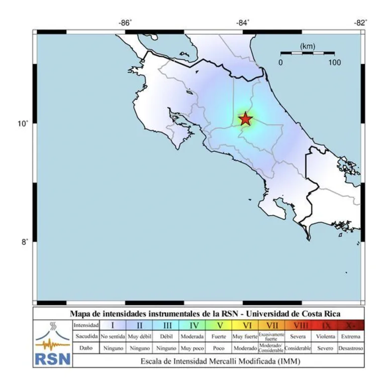 Se registró un fuerte sismo en Costa Rica con decenas de réplicas