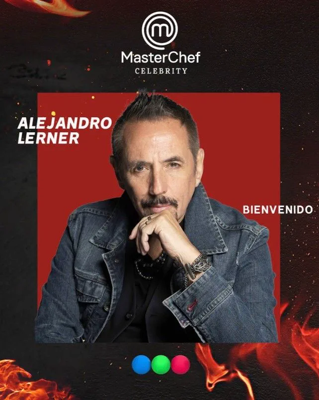 Alejandro Lerner posa con campera de jean para el anuncio de MasterChef Celebrity.