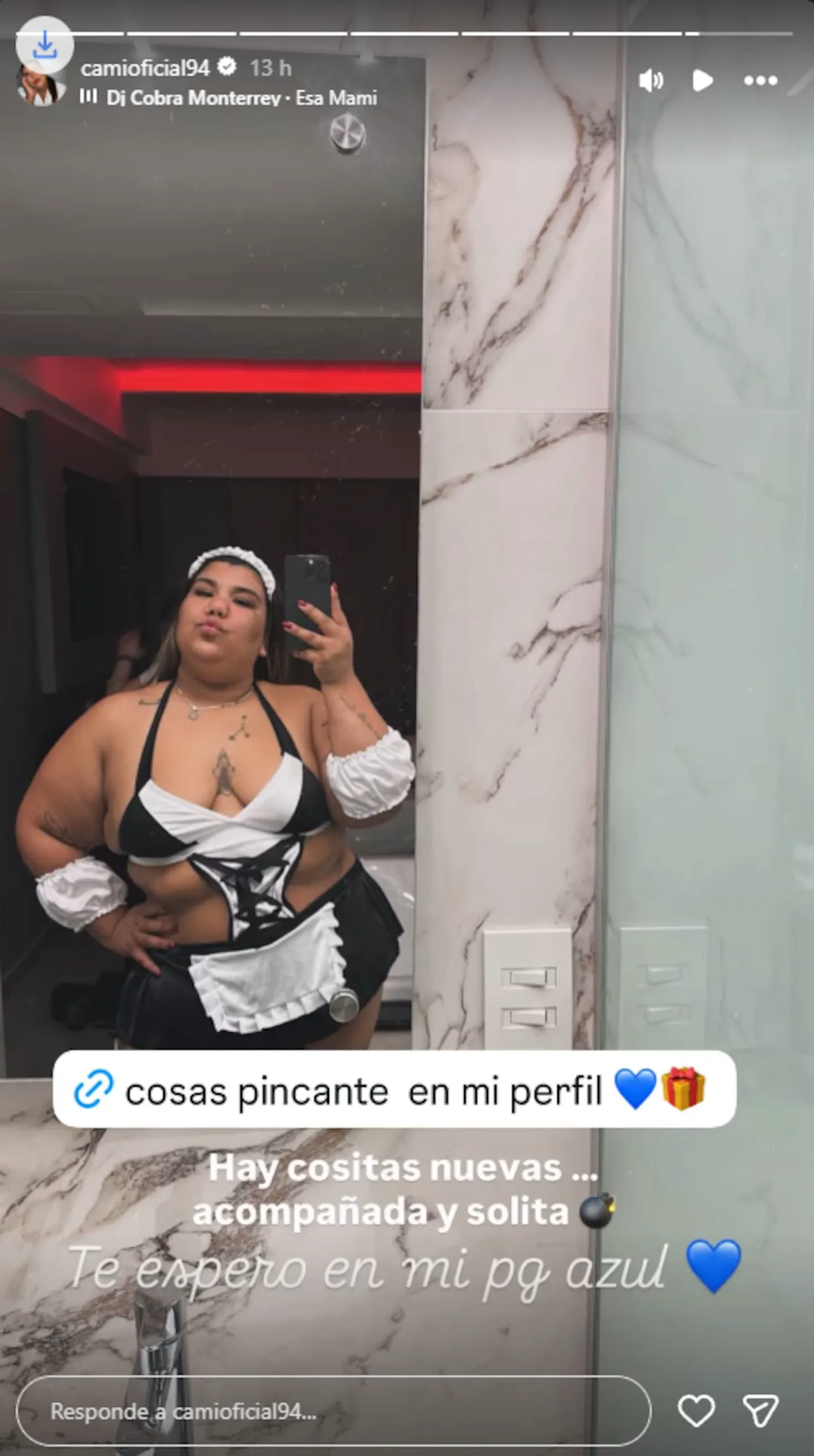 Camilota publicó una foto de alto voltaje