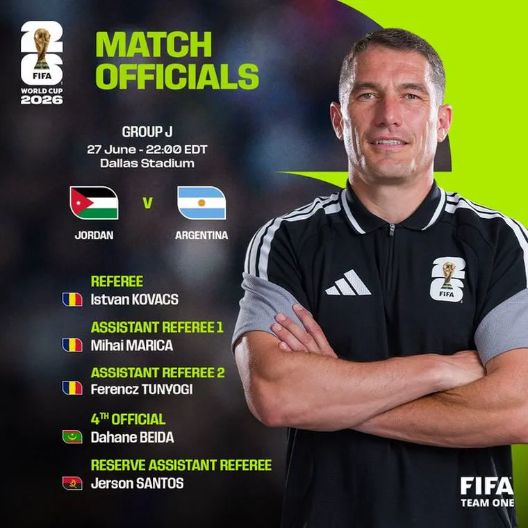 El polémico antecedente del árbitro que dirigirá a la Selección argentina ante Jordania