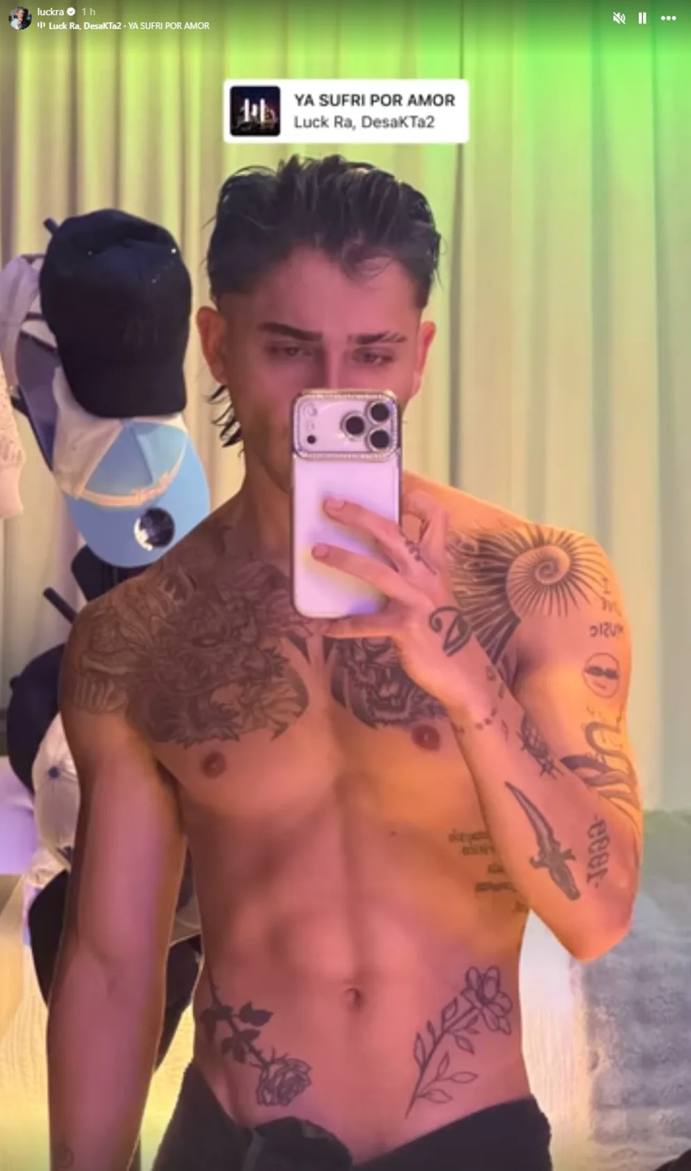 Las sensuales fotos de Luck Ra que causaron furor en las redes tras el show en vivo de La Joaqui