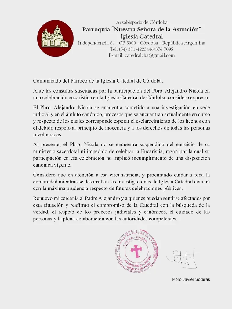 "Es una burla": el testimonio de la madre que denunció al cura acusado de abuso tras verlo en la misa