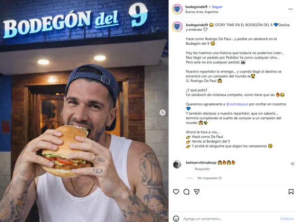 El sorprendente gesto de De Paul con un repartidor que se volvió viral